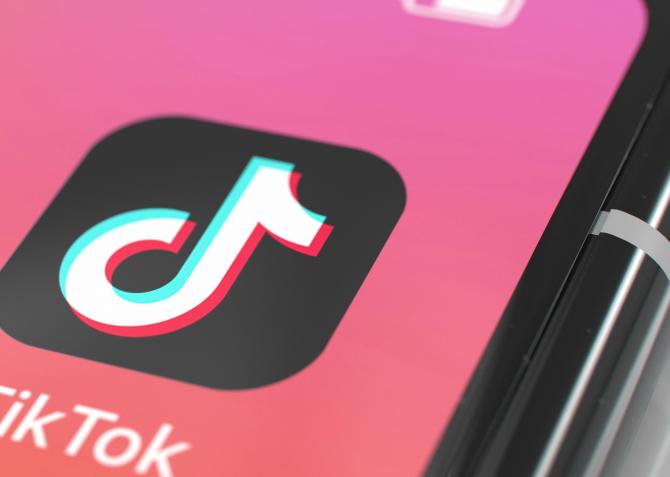 TikTok app icon on smart phone screen