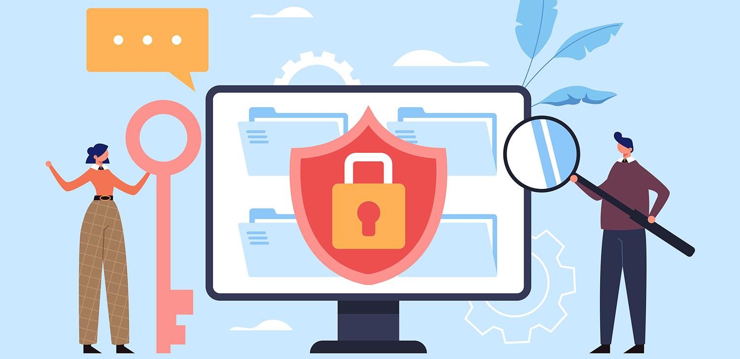 Illustration of protection on computer networking system.