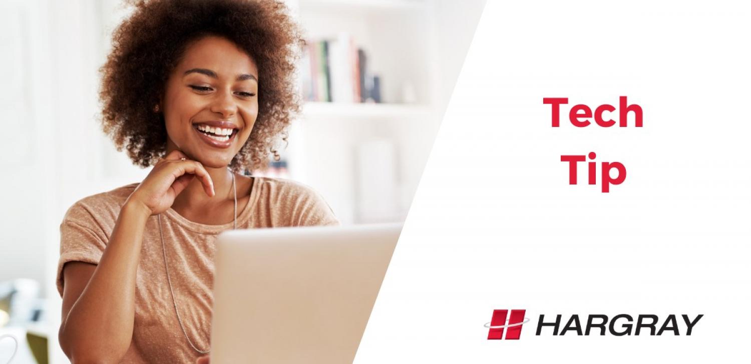 lady smiling at laptop
