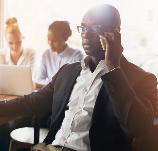 Businessman on phone